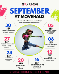 White Dance Studio Class Schedule Instagram Portrait Template - Page 3