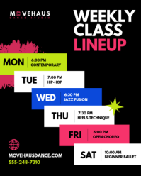 White Dance Studio Class Schedule Instagram Portrait Template - Page 2