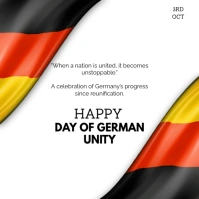 White Joyful Day Of German Unity  Instagram Post template