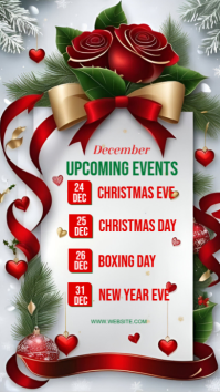 White Joyful December Event Day Instagram Story template