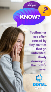 White Joyful Dental Facts Instagram Story template