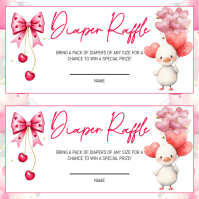 White Diaper Raffle Instagram Post Template