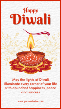 White Joyful Diwali  Instagram Story template