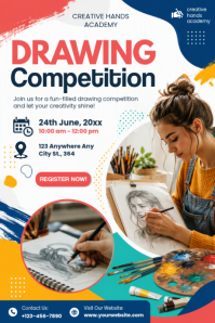白色 Drawing Competition ภาพกราฟิก Tumblr Template