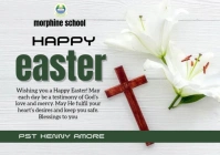 White Joyful Easter  A5 template