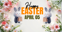 White Joyful Easter Celebration Facebook Shared Image template