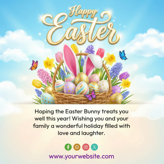 Easter Celebration Instagram Ad Template | PosterMyWall