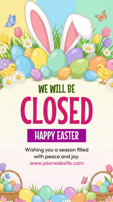 Easter Closure Announcement Template | PosterMyWall