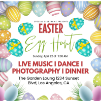 White Joyful Easter Egg Hunt Event Instagram Post template