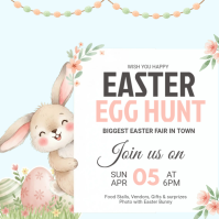 White Joyful Easter Event Instagram Post template