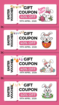 White Easter Gift Voucher Instagram Story Template