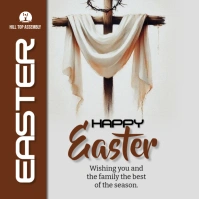 White Joyful Easter Instagram Post template