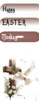 White Joyful Easter Monday Door Hanger 门挂 template