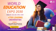 Biały Education Expo Digitalanzeige Template
