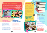 White Joyful Educational Brochure A3 template