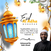 White Joyful Eid al-Adha Celebration Instagram Post template