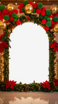 Hvid Christmas Photo Frame Digitalt display Template