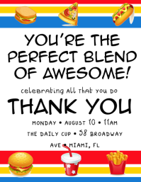 White Joyful Employee Appreciation Event Flyer Pamflet (Letter AS) template