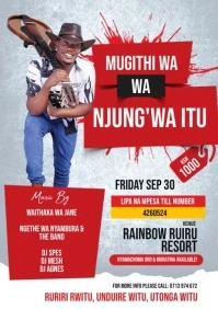 White Joyful Event Poster Country Music Cultu A3 template