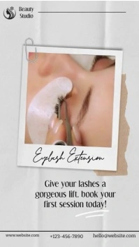 White Joyful Eyelash Extension  Tiktok Video template