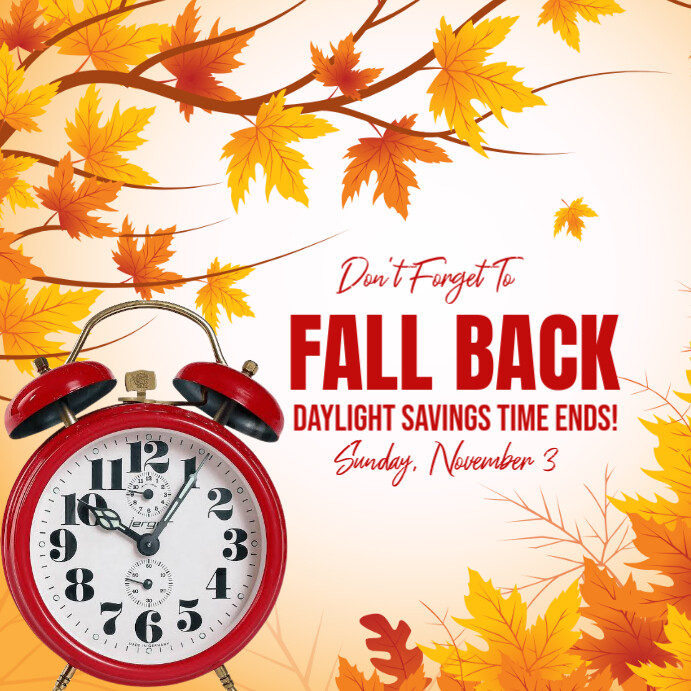 Plantilla de White Joyful Fall Back Instagram Post | PosterMyWall