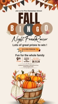 White Joyful Fall Bingo Instagram Story template