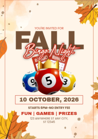 Putih Bingo Night Event A4 Template
