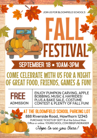 Белый Fall Festival A4 Template