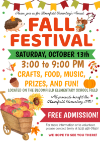 White Fall Festival A6 Template