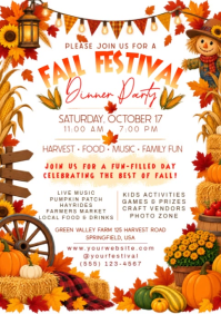 White Fall Festival A2 Template