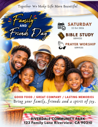 Biały Family and Friends Day Event Løbeseddel Template