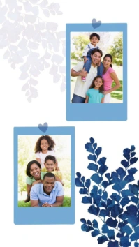 White Joyful Family Collage Digital Display ( template