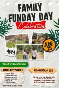 White Joyful Family Funday Flyer Template Iphosta