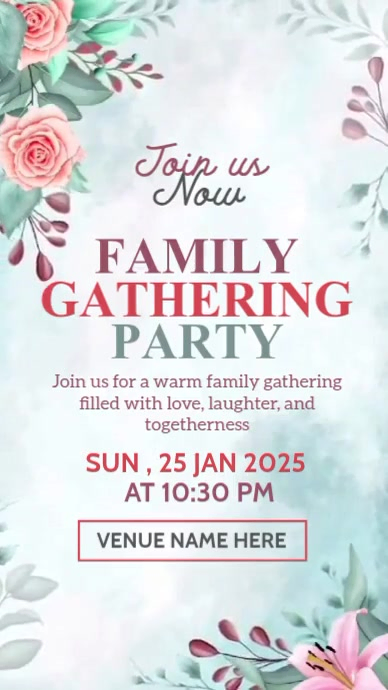 Curated visual reference: Picture Idea: White Joyful Family Gathering Party Instagram Story Template
