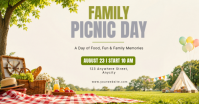White Family Picnic Day Obraz udostępniany na Facebooku Template