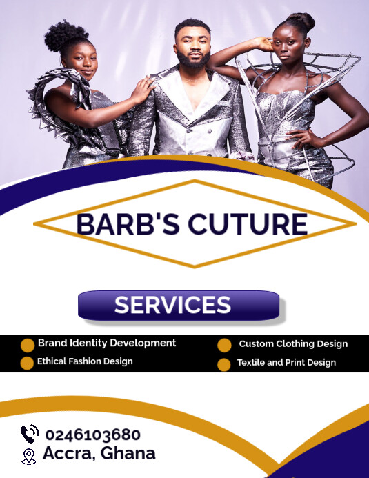 Fashion design flyer Ulotka (US Letter) template