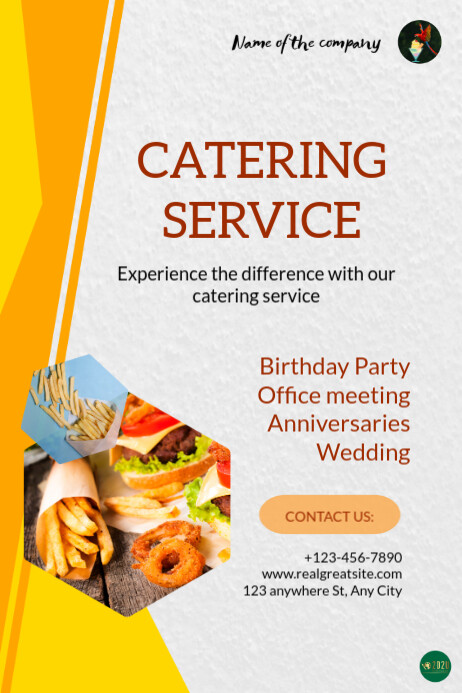 Copy of White Joyful Fast Food Catering Service Post | PosterMyWall