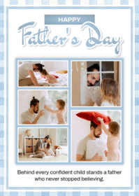 White Father's Day A6 Template