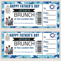 White Joyful Father's Day Brunch Invitation Instagram Post template