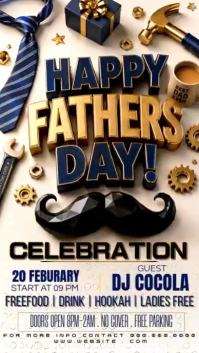 White Joyful Father's Day Celebration Instagram Story Video template