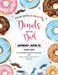 White Joyful Father's Day Event Flyer ใบปลิว (US Letter) template
