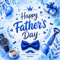 White Joyful Father's Day Instagram Post template