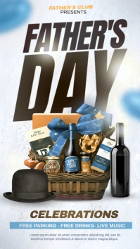 White Joyful Father's  Day Instagram Story In template