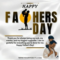 White Joyful Fathers Day Template Square (1:1)