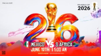 White Joyful FIFA World Cup 2026 Digital Display Video งานแสดงผลงานแบบดิจิทัล (16:9) template