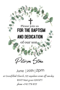 White Joyful First Baptism  Tumblr Graphic template