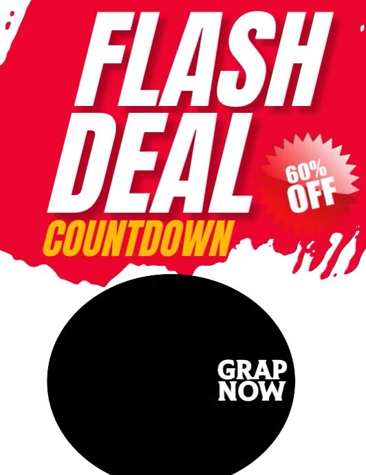 Plantilla de White Joyful Flash Deal Countdown Flyer (us | PosterMyWall