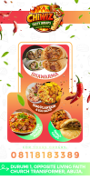 White Joyful Food Delivery Roll Up Banner 3' × 6' template