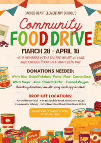 Белый Food Drive A4 Template