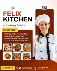 White Joyful Food Flyer Design Template  Instagram Portrait